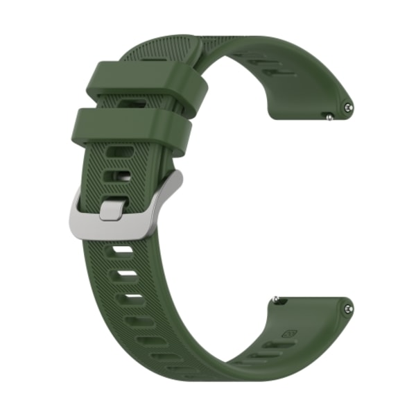 För Garmin Forerunner 158 / 55 Twill Silicone Watch Band Olive Green