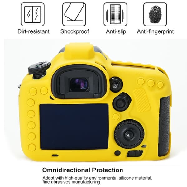 Mjukt silikonfodral för Canon EOS 7D Mark II Gul