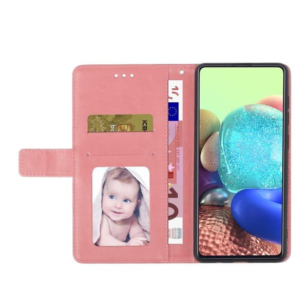 Redmi Note 14 4G - Y-formad Mönster Flip Läder fodral Rosa