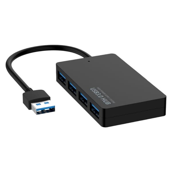 KYTC47 4-Port USB Adapter Kabel - Hög Hastighet USB Dockningsstation Multi-Interface Hub Konverter, Svart USB 3.0