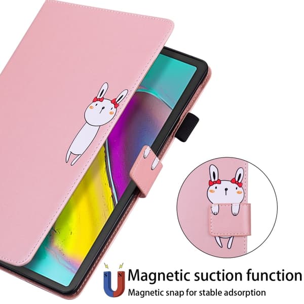 Samsung Galaxy Tab S5e 10.5 T720 Cartoon Läderfodral Roséguld