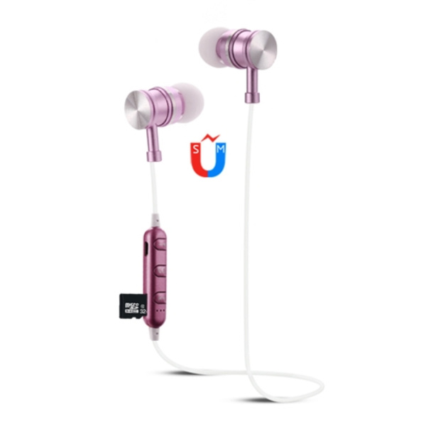 F3 Bluetooth 4.2 Hängande Nackdesign Bluetooth-headset, Musikuppspelning & Växling & Volymkontroll & Svara Rose guld