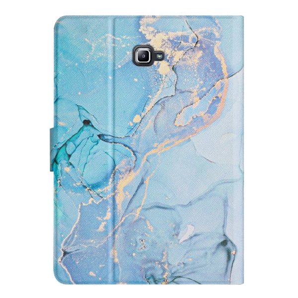 Samsung Galaxy Tab A 10.1 T580 Marble Mönster Smart Läderfodral Blå