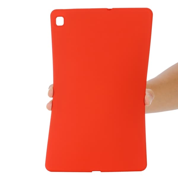 Samsung Galaxy Tab S6 Lite Solid Färgad Silikonfodral, Stöttåligt Röd