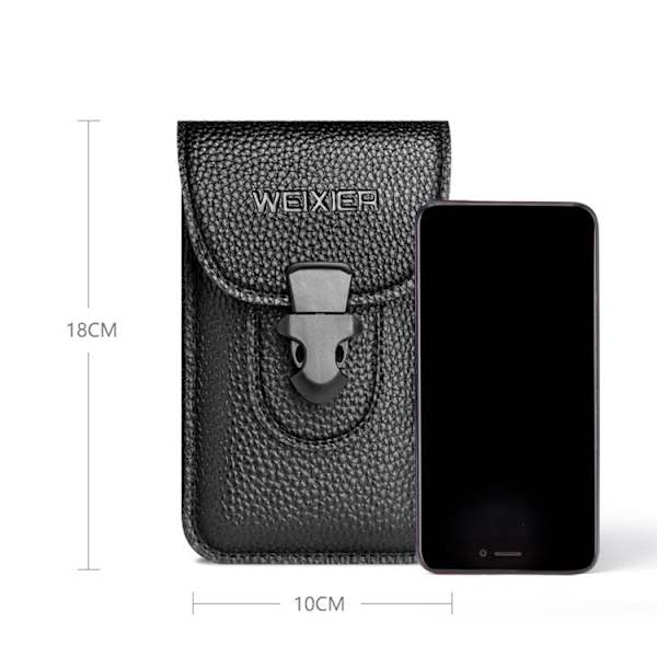 3 PCS WEIXIER 8640 7 tum Bälte Midjeväska Utomhus Sport Herr Mobiltelefon Midjeväska Svart