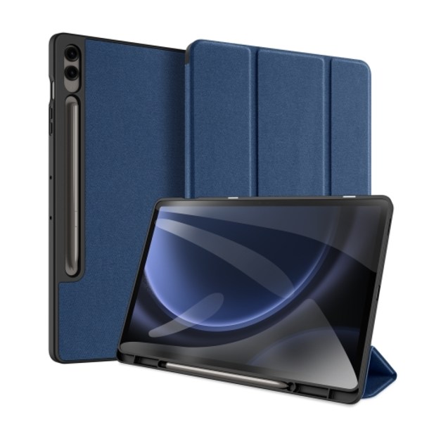 Samsung Galaxy Tab S9 FE+ Skal DUX DUCIS Domo Series Magnetisk Flip Läder Blå