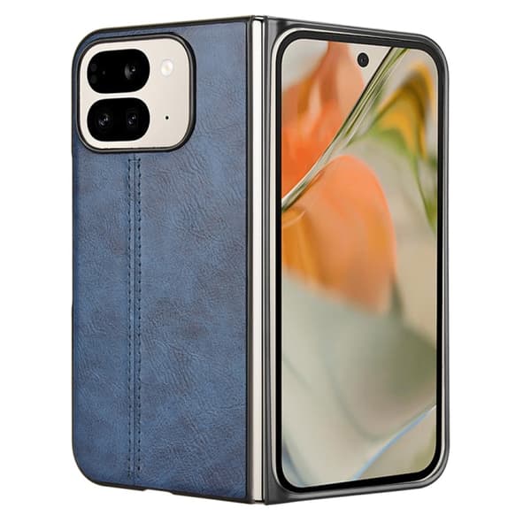 för Pixel 9 Pro Fold - Cowmönster Sydd Bakskydd Skal Blå