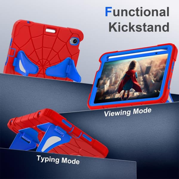 iPad mini 2024 / mini 6 Skal i Silikon + PC Stöttålig Skyddande Tablet Case Röd Blå