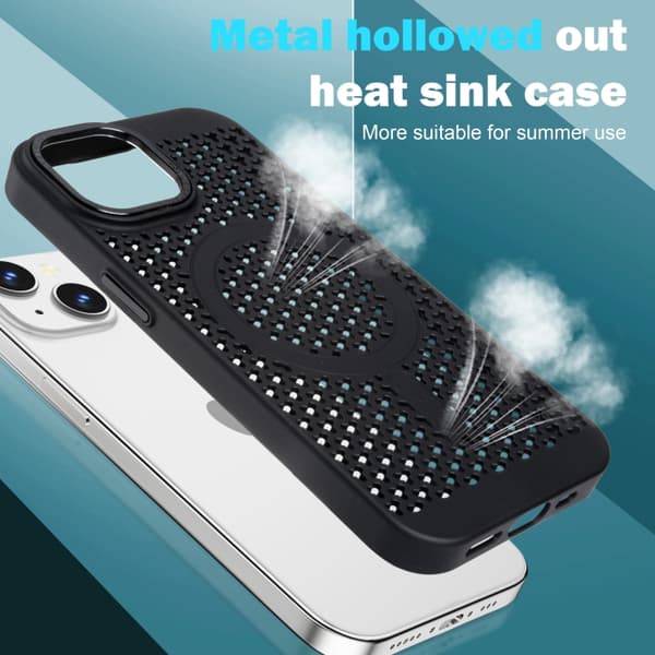 iPhone 16 Pro Ice Feeling Kylande MagSafe Magnetisk Skal Svart