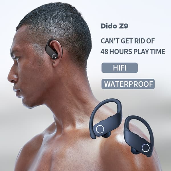 Sanag Z9 TWS brusreducerande trådlösa Bluetooth-sportheadset Blå