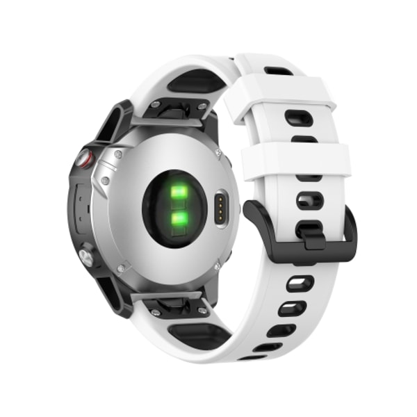 22 mm Quick Release tvåfärgs watch för Garmin Fenix ​​7 / EPIX White Black