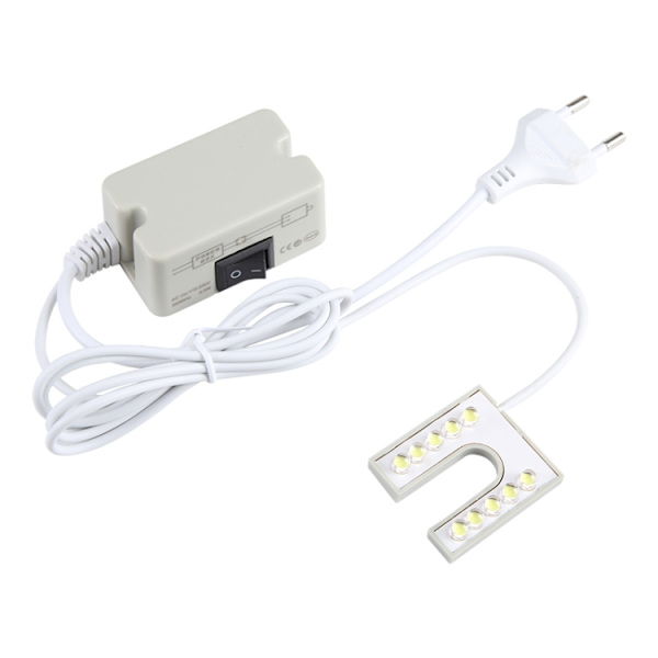 10 LED-symaskinslampa U-formad höjdpunkt magnet energibesparande lampa