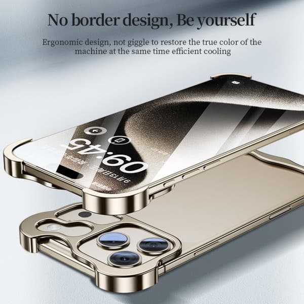 iPhone 18 Pro Max / iPhone 17 Pro Max Skal - Metall med Hörnskydd och Linsskydd Grå