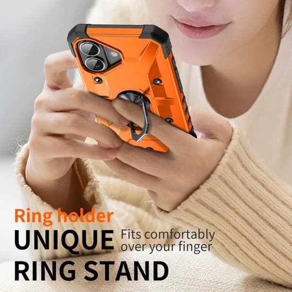 iPhone 17 Skal med Ringhållare Orange