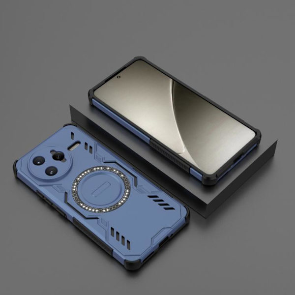 Redmi K80 Pro 5G - Butterfly Armor MagSafe Magnetisk Ring Stötsäker Mobilskal Blå