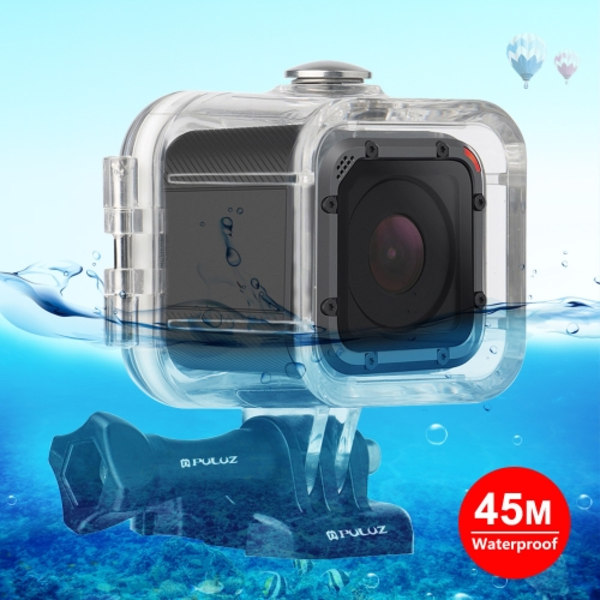 45m undervattens vattentätt hus dykskyddsfodral för GoPro HERO5 Session /HERO4 Session /HERO Session, med spänne basfäste och skruv