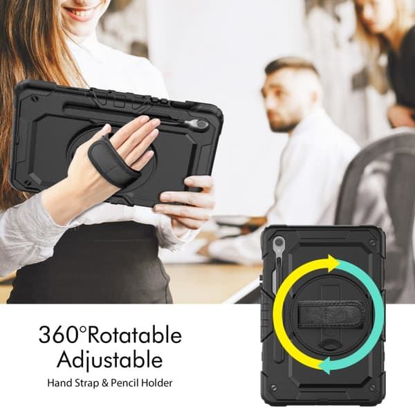Samsung Galaxy Tab S8/S7 Silikon + PC Tabletfodral Svart