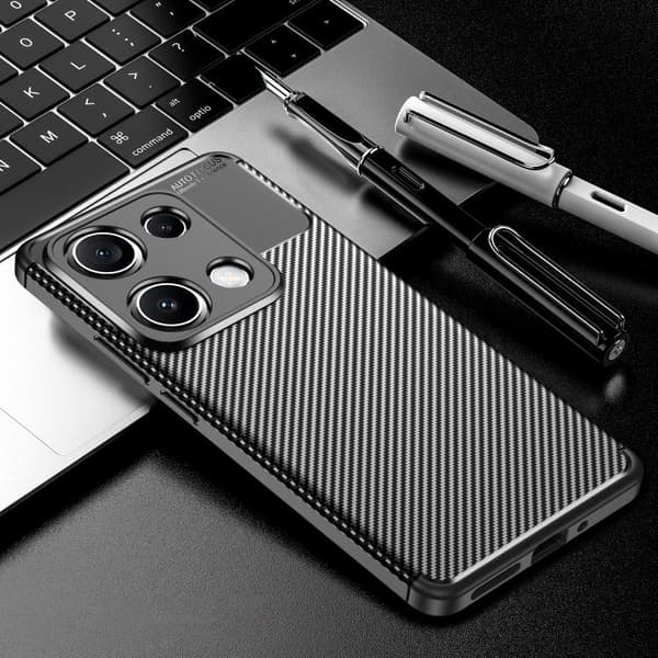 Redmi Note 14S 4G - Stötsäker TPU fodral med Kolfibertextur