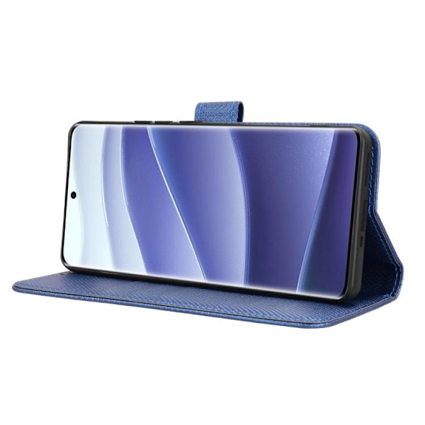 Redmi Note 14 Pro+ 5G - Diamanttexturerat Läderfodral Blå