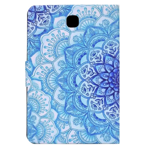 Samsung Galaxy Tab A 8.0 (2015) TPU Läderfodral Grön Blomma