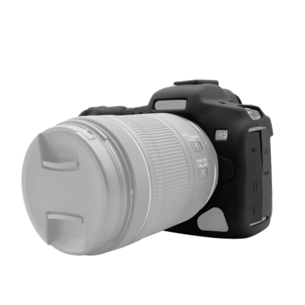Mjukt silikonfodral för Canon EOS R5 Svart