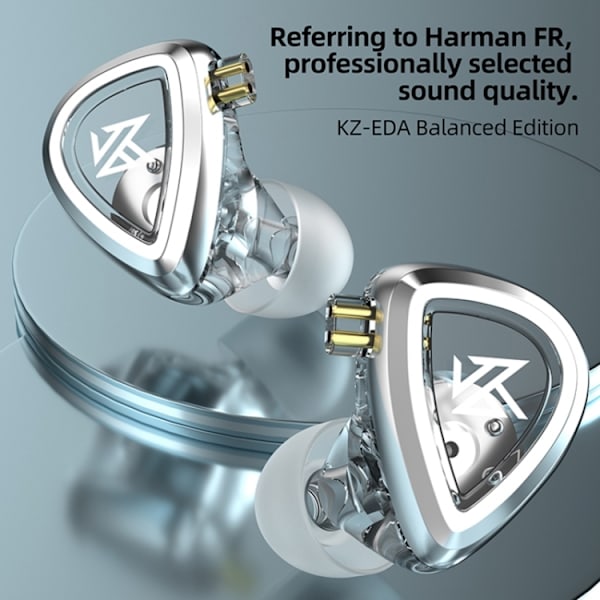 KZ-EDA Balanserad Dual Magnetisk Dynamisk In-Ear Hörlurar Med mikrofon