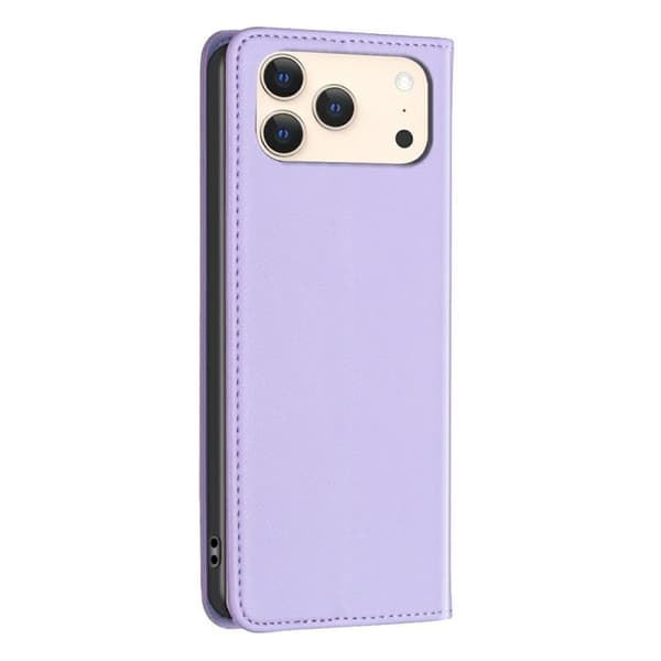 iPhone 17 Pro Skal Läderfodral Purpur
