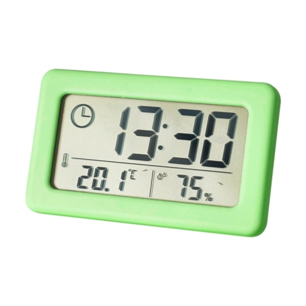 YD005 Mini Lätt och tunn LCD-skärm Temperatur/Fuktighetsmätare Elektronisk klocka (Grön)