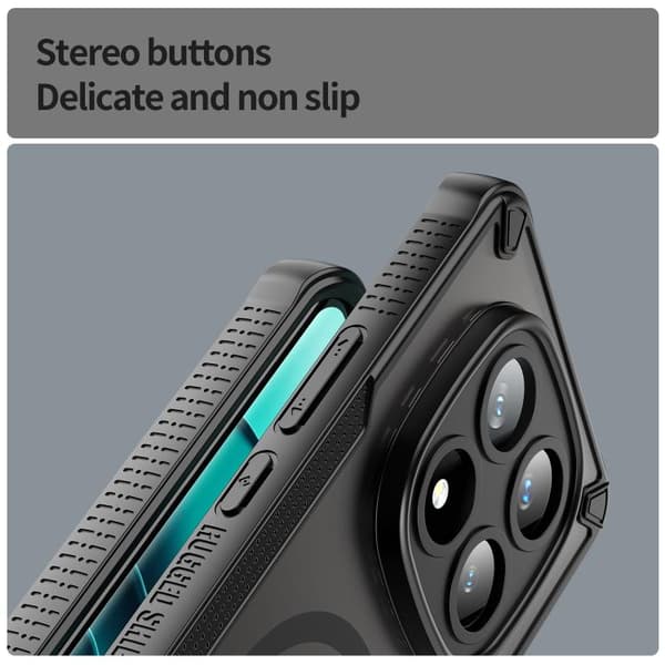 Redmi Note 14 Pro+ 5G - Armor Glaze MagSafe Magnetiskt Mobilskal Svart