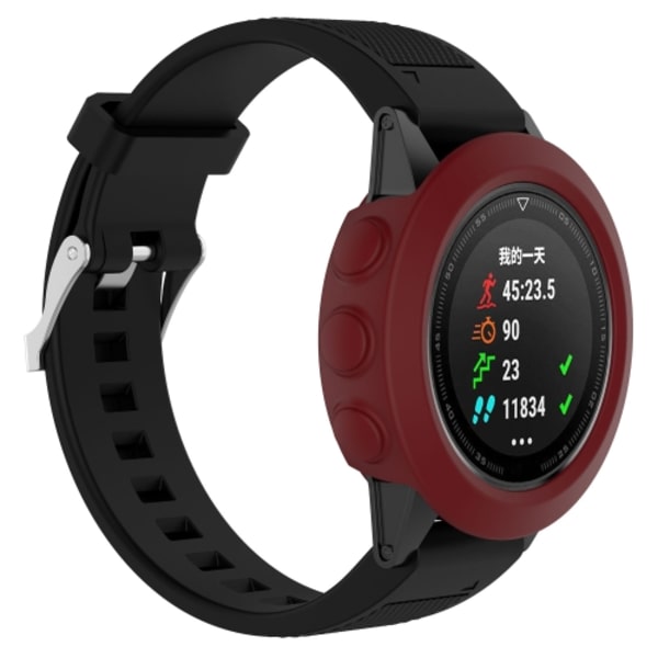 Smart Watch Case, värd ingår inte för Garmin Fenix ​​5 Dark Red