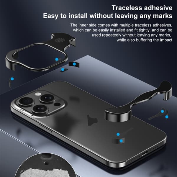 iPhone 16 Pro Max Aromaterapi Legeringsramlös Skal Svart
