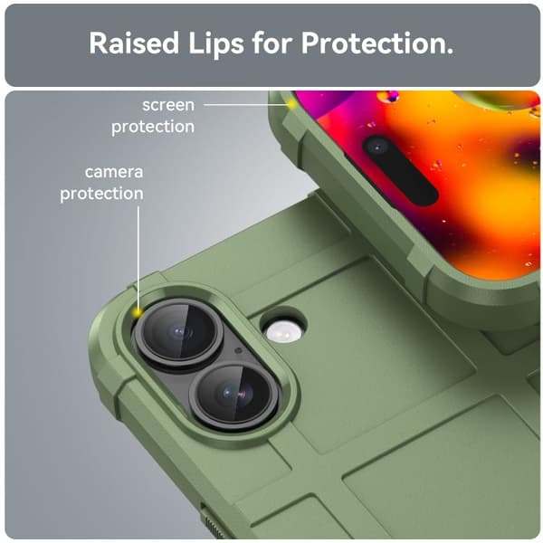 iPhone 17 Skal med Full Coverage och Stötskydd - TPU Grön