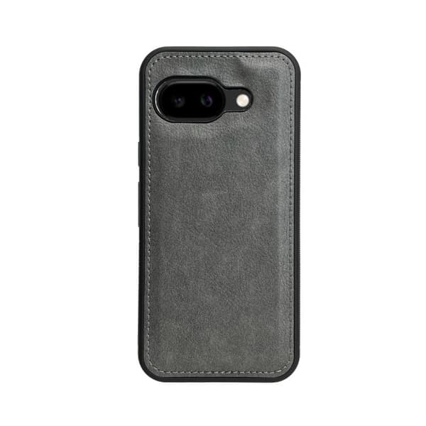 för Pixel 9a Skal med Lädertextur – Elegant och Slitstark Bakskydd Grå