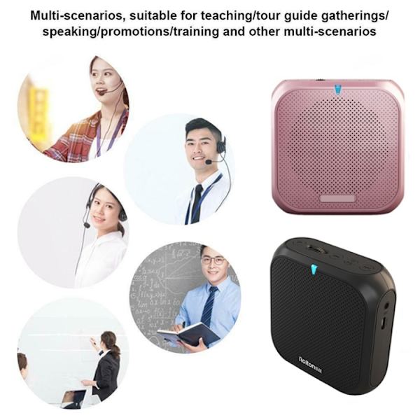 Rolton K400 Mini Audio Speaker Megaphone Röstförstärkare Stöd FM Radio TF MP3(Rose Gold)