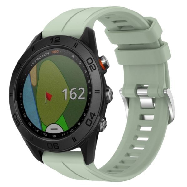 För Garmin Approach S60 22mm enfärgad watch Light Green