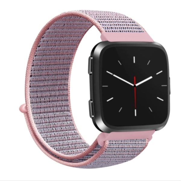 För Fitbit Versa 1 / 2 Universal Nylon Armband Watch Band Sandy Pink
