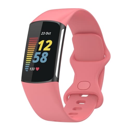 För Fitbit Charge 5 Silicone Watch Band Red L