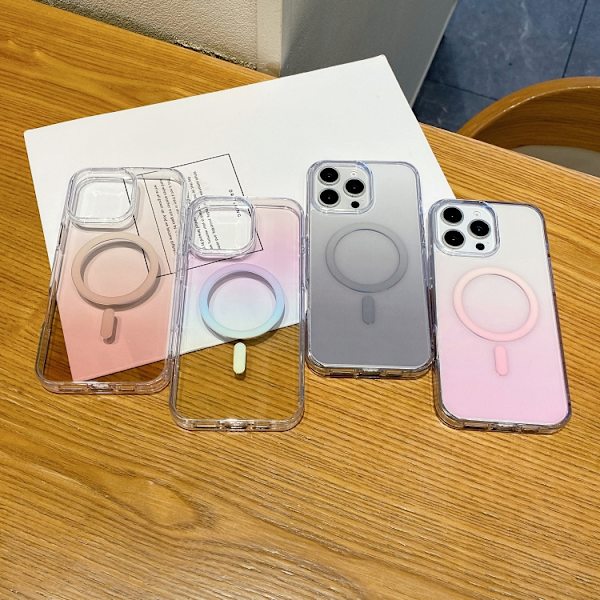 iPhone 16 Pro Gradient Transparent PC MagSafe Skal Toning Brun