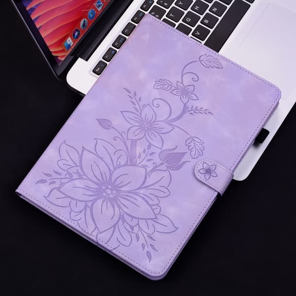 Samsung Galaxy Tab A 10.1 (2016) Lily Prägad Läderfodral Lila