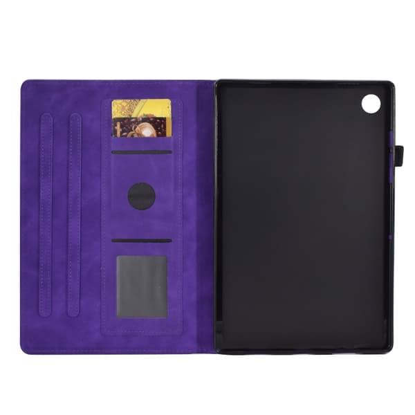 Samsung Galaxy Tab A8 10.5 (2021) Prägad Smile Flip Läderfodral Lila