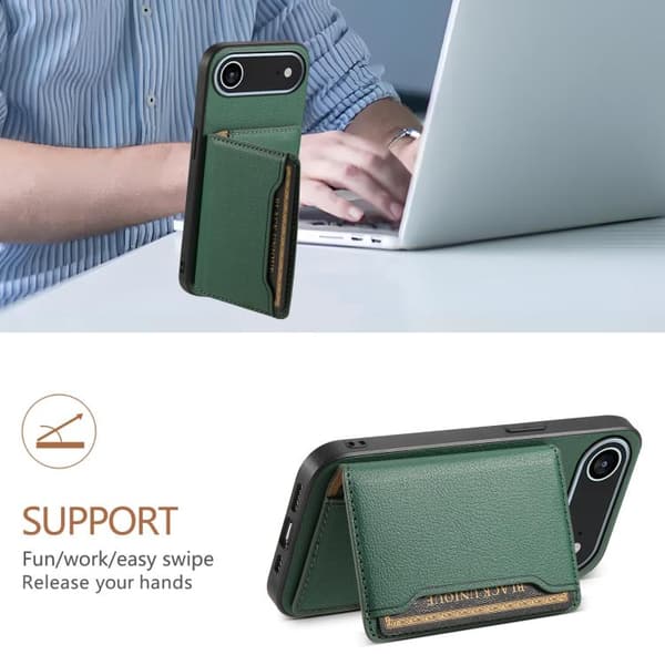 iPhone 17 Air Skal - kalvtexturdesign med full täckning Grön