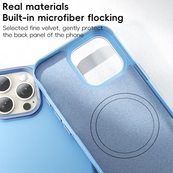 iPhone 16 Pro Flocking MagSafe Magnetisk Skal Rosa Lila