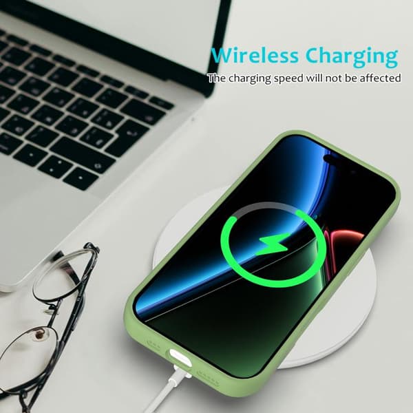 iPhone 17 Skal - Enfärgad Silikon Mintgrön