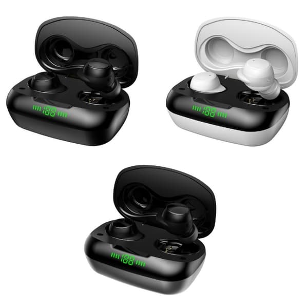 TWS-24 Bluetooth 5.0 Trådlösa Brusreducerande Vattentäta Touch Control Mini Hörlurar Röstassistent grå