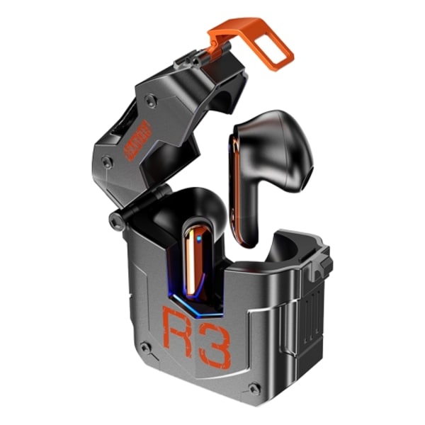 ROCK R3 Steampunk Mecha Trådlösa Bluetooth-hörlurar Flame Black