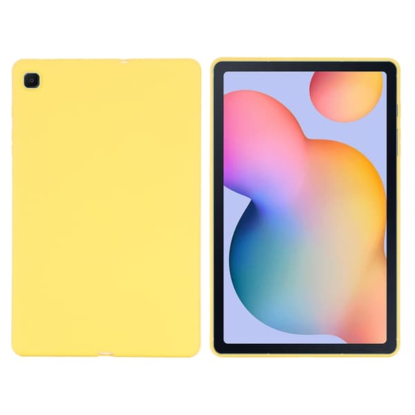 Samsung Galaxy Tab S6 Lite Solid Färgad Silikonfodral, Stöttåligt Gul