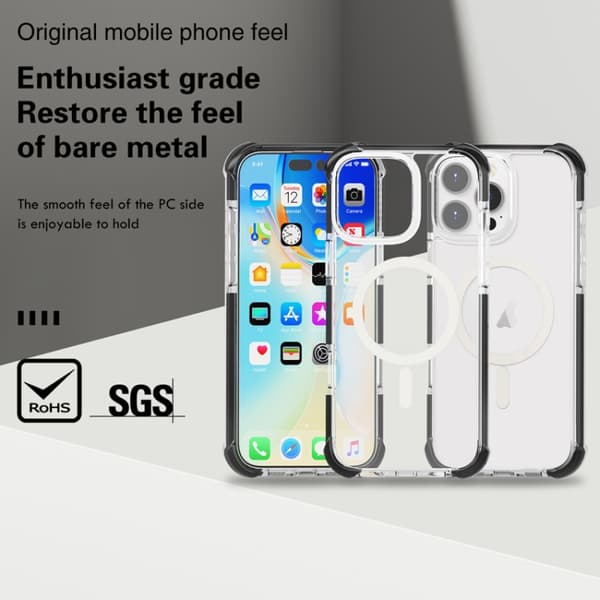 iPhone 18 Pro Max / iPhone 17 Pro Max Skal - Akryl med MagSafe och Stötsäker Design Röd