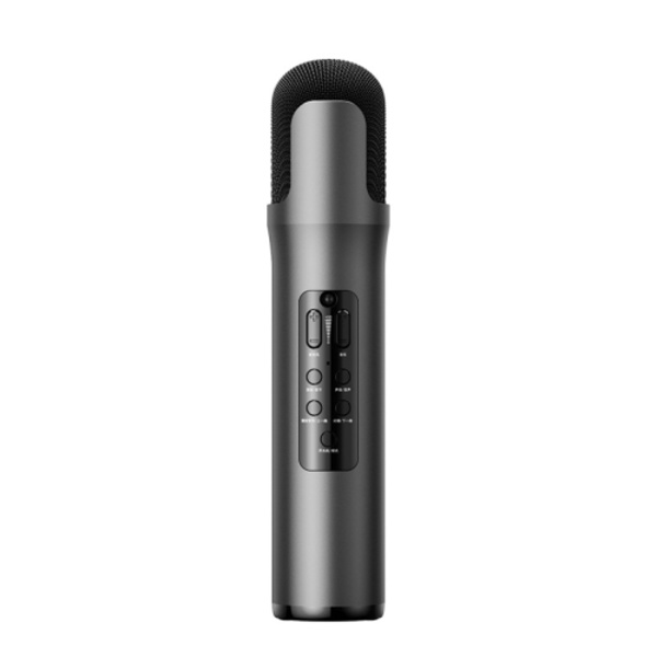 K8 Live Ljudkort Mikrofon Mobiltelefon Trådlös Bluetooth Högtalare(Silvergrå)