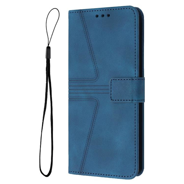 Redmi Note 14 Pro 4G - Triangulär Solid Färg Läder fodral Blå
