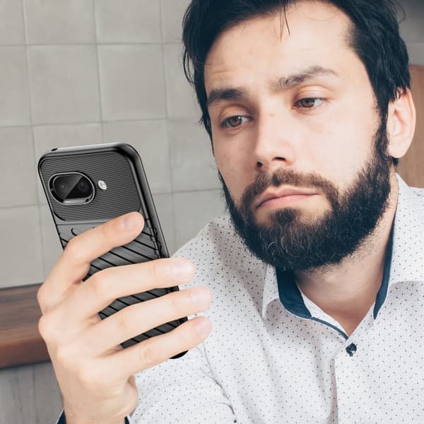 för Pixel 9a Skal - Thunderbolt Stötsäker TPU Mobilskal Svart